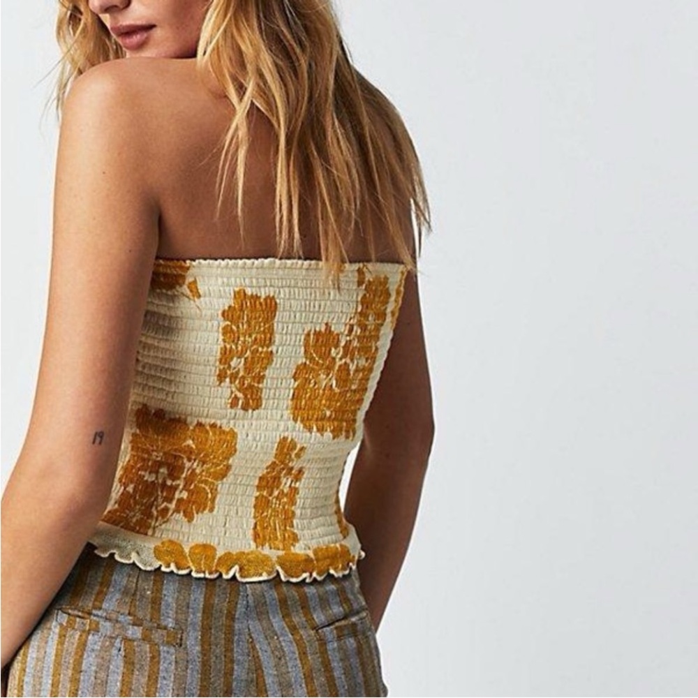 Free People yellow poppy tube top - Picture 3 of 10